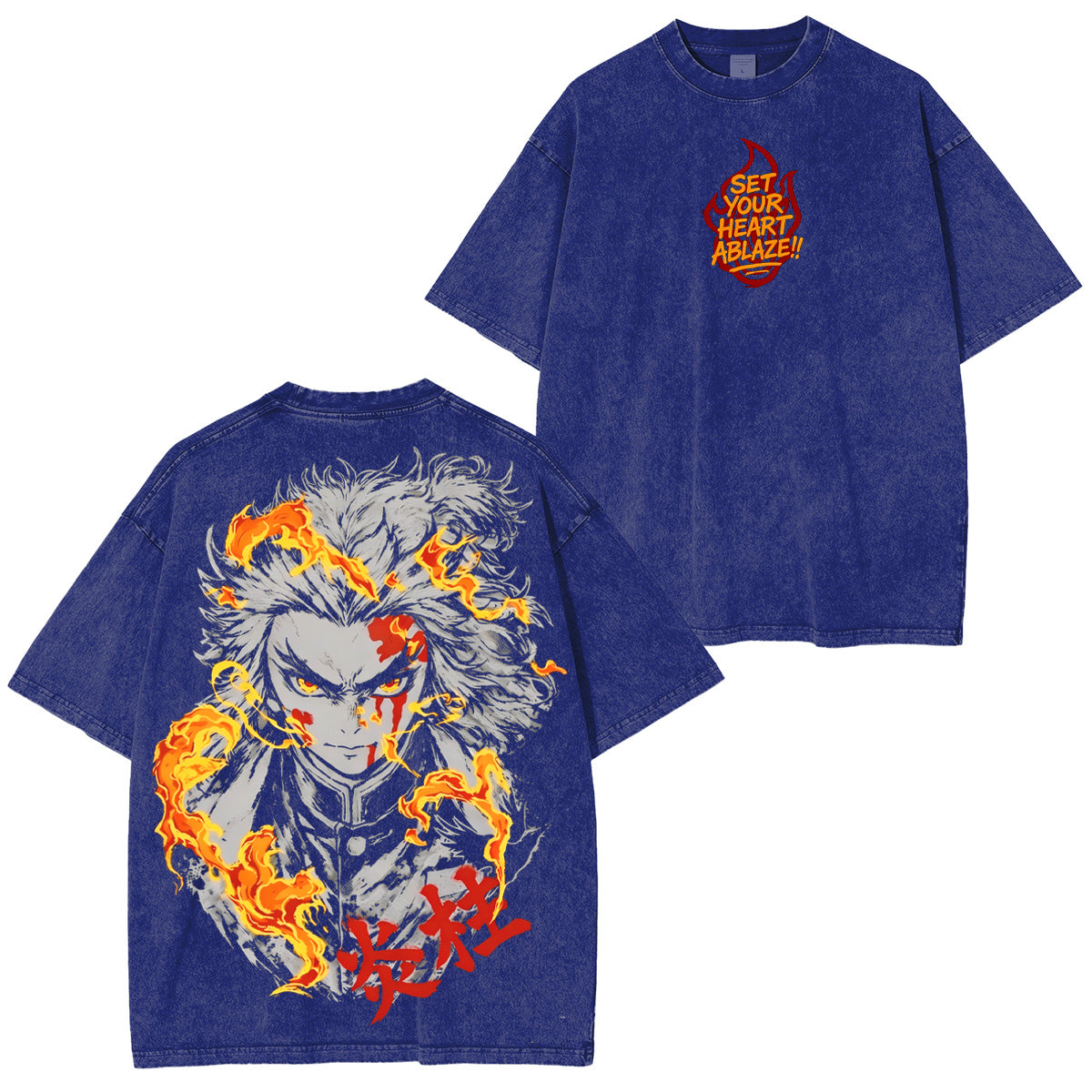 Kyojuro Rengoku Demon Slayer Polera Lavada