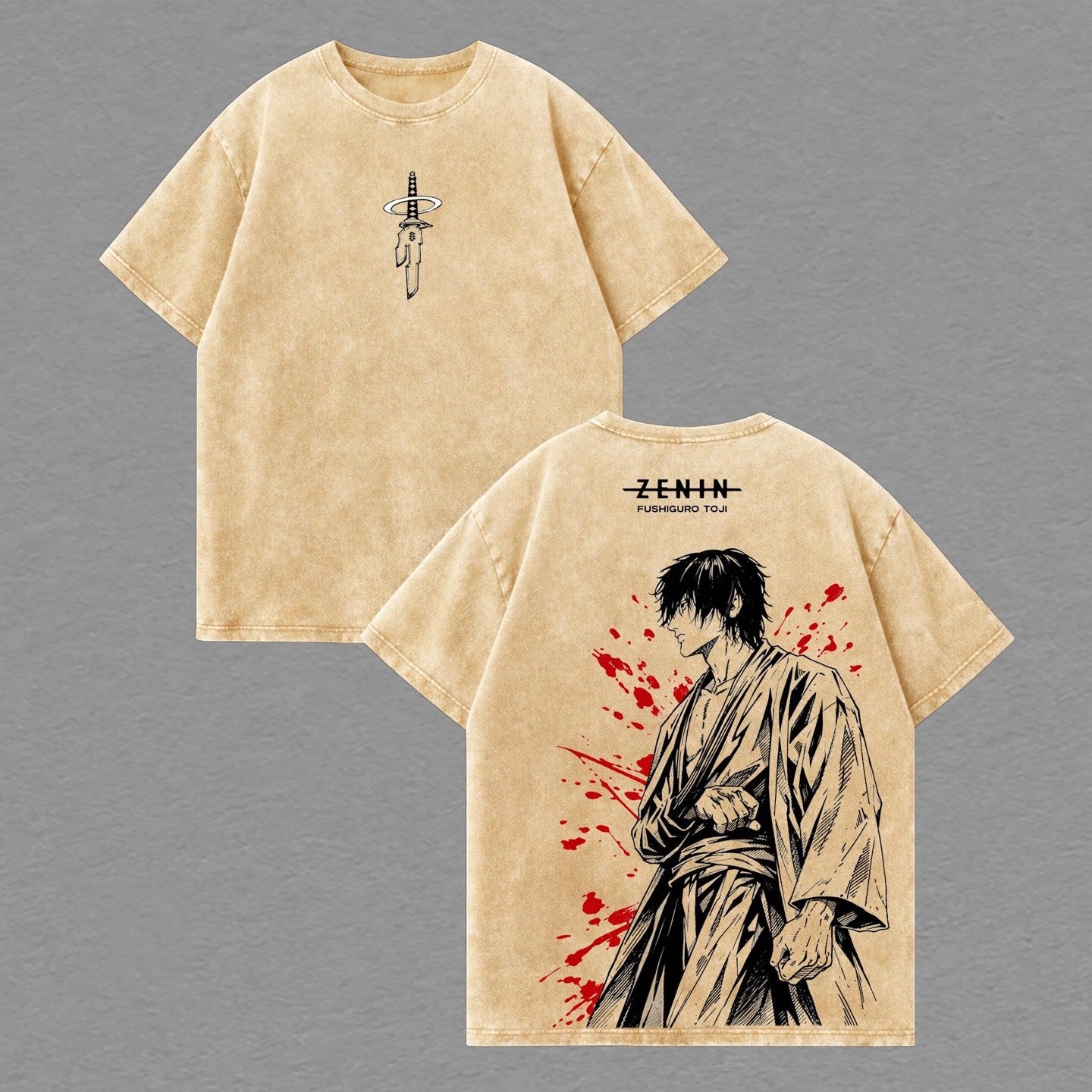 Toji Fushiguro Jujutsu Kaisen Anime Washed T-shirt/Crewneck/Hoodie