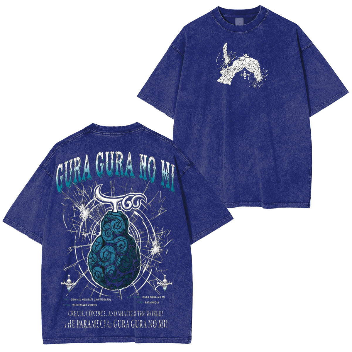 Gura Gura no Mi One Piece Washed T-shirt/Crewneck/Hoodie