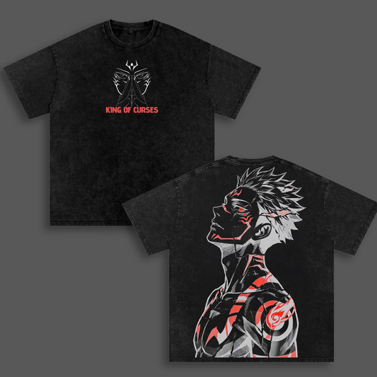 Sukuna Jujutsu Kaisen Washed T-shirt/Crewneck/Hoodie