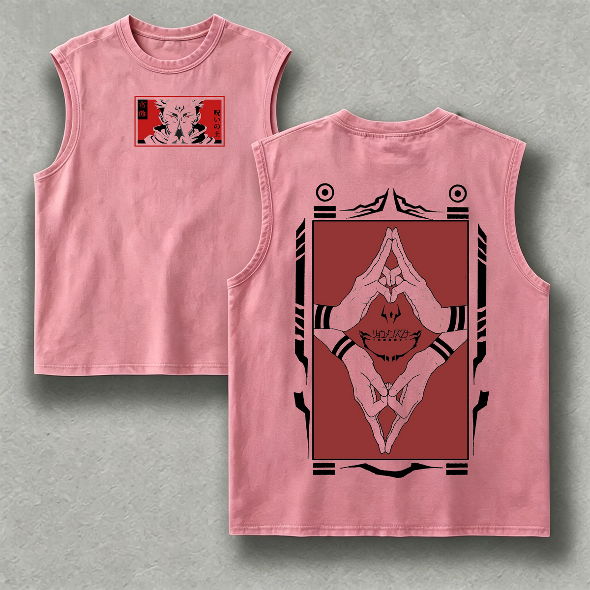 Sukuna Jujutsu Kaisen Anime Oversize Unisex Polera/Tank Top