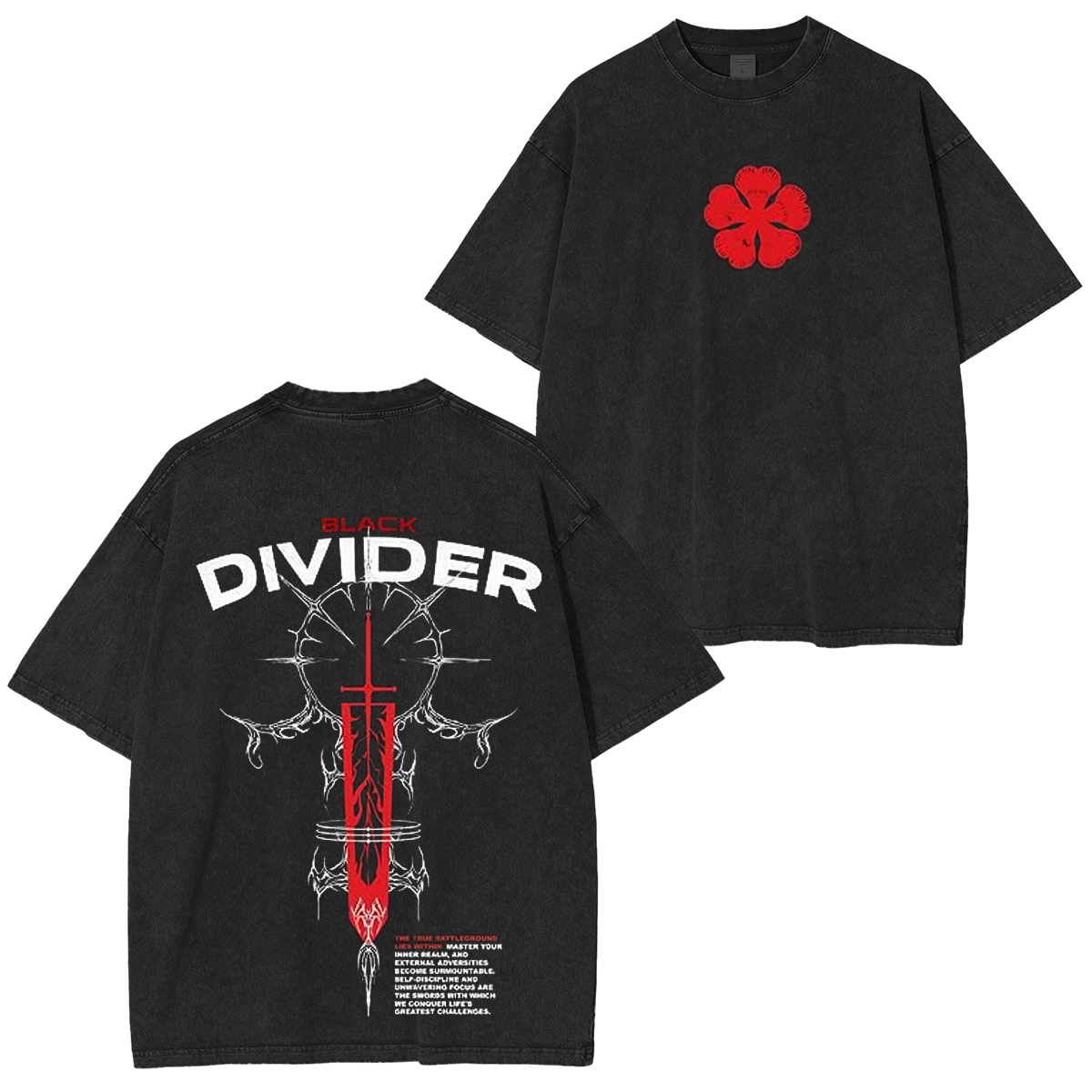 Black clover Polera Unisex Lavada