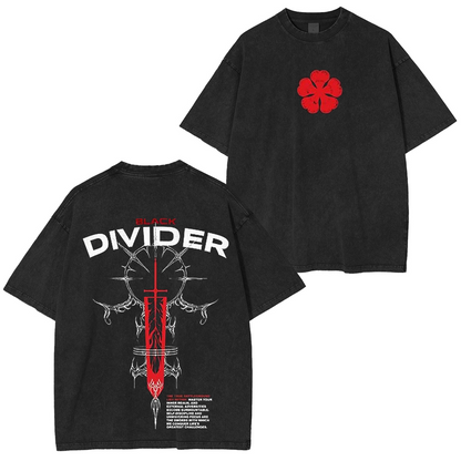 Black clover Polera Unisex Lavada