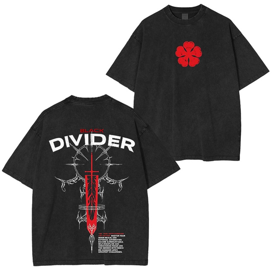 Black clover Polera Unisex Lavada