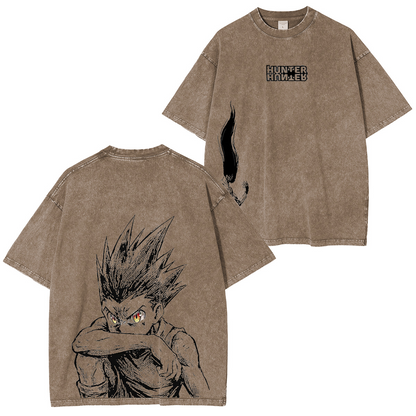 Hunter x Hunter Gon Freecss Printed Polera Unisex Lavada