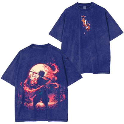 Kamado Tanjiro Demon Slayer Vintage Washed Tee
