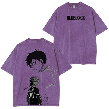 Blue Lock Anime Polera Unisex Lavada