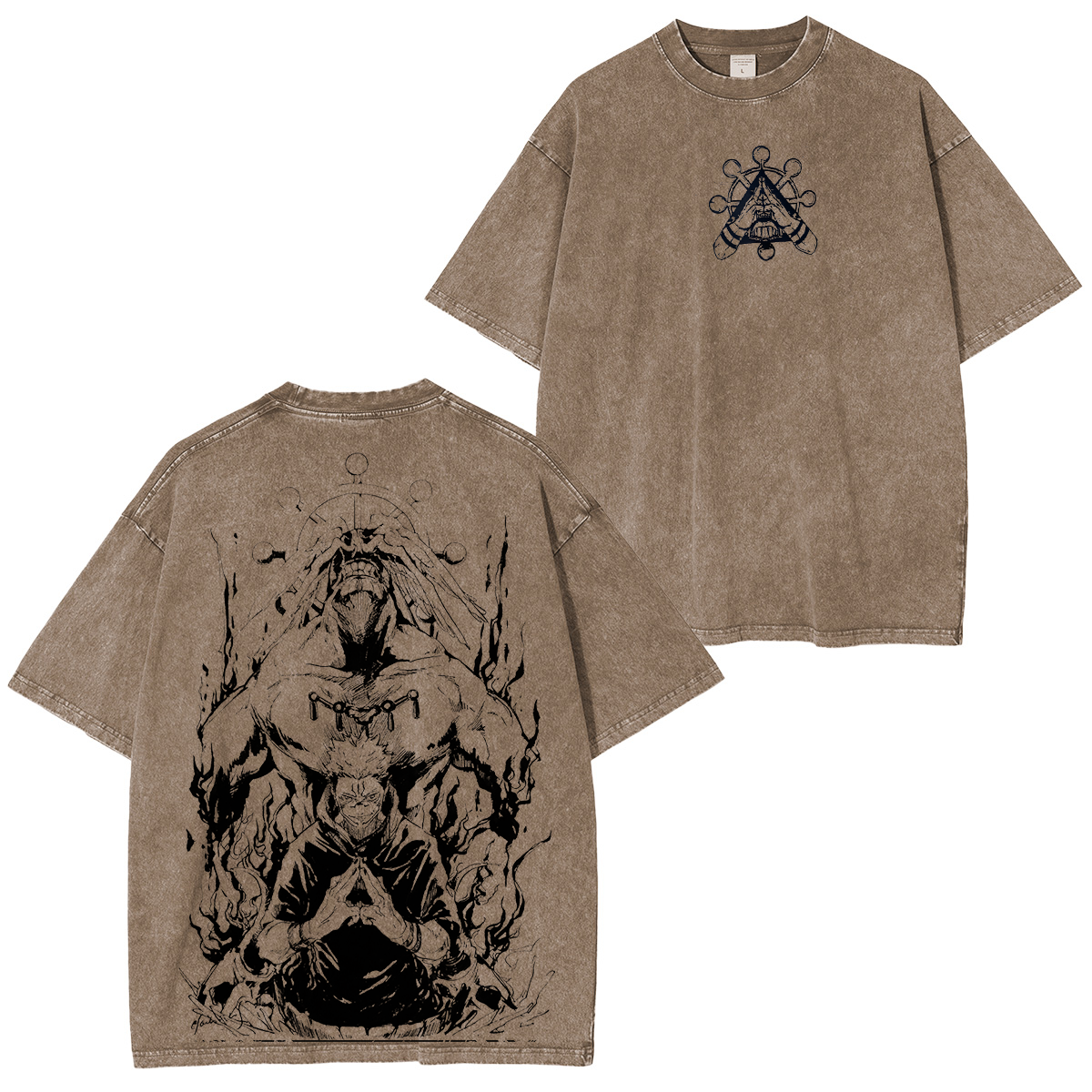 Sukuna & Mahoraga Vintage Washed Unisex Polera