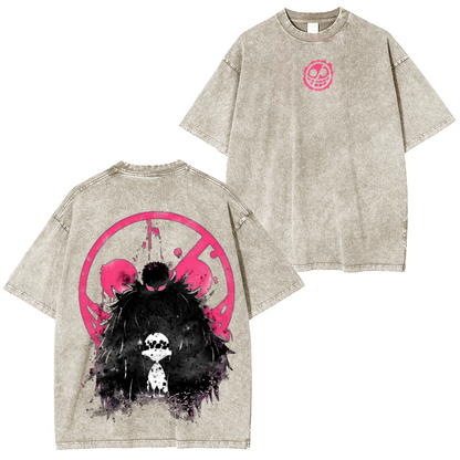 Donquixote Doflamingo Vintage Retro Wash Polera
