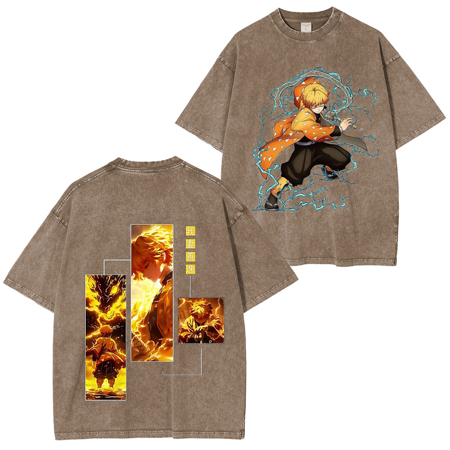 Zenitsu Agatsuma Unisex Washed T-shirts
