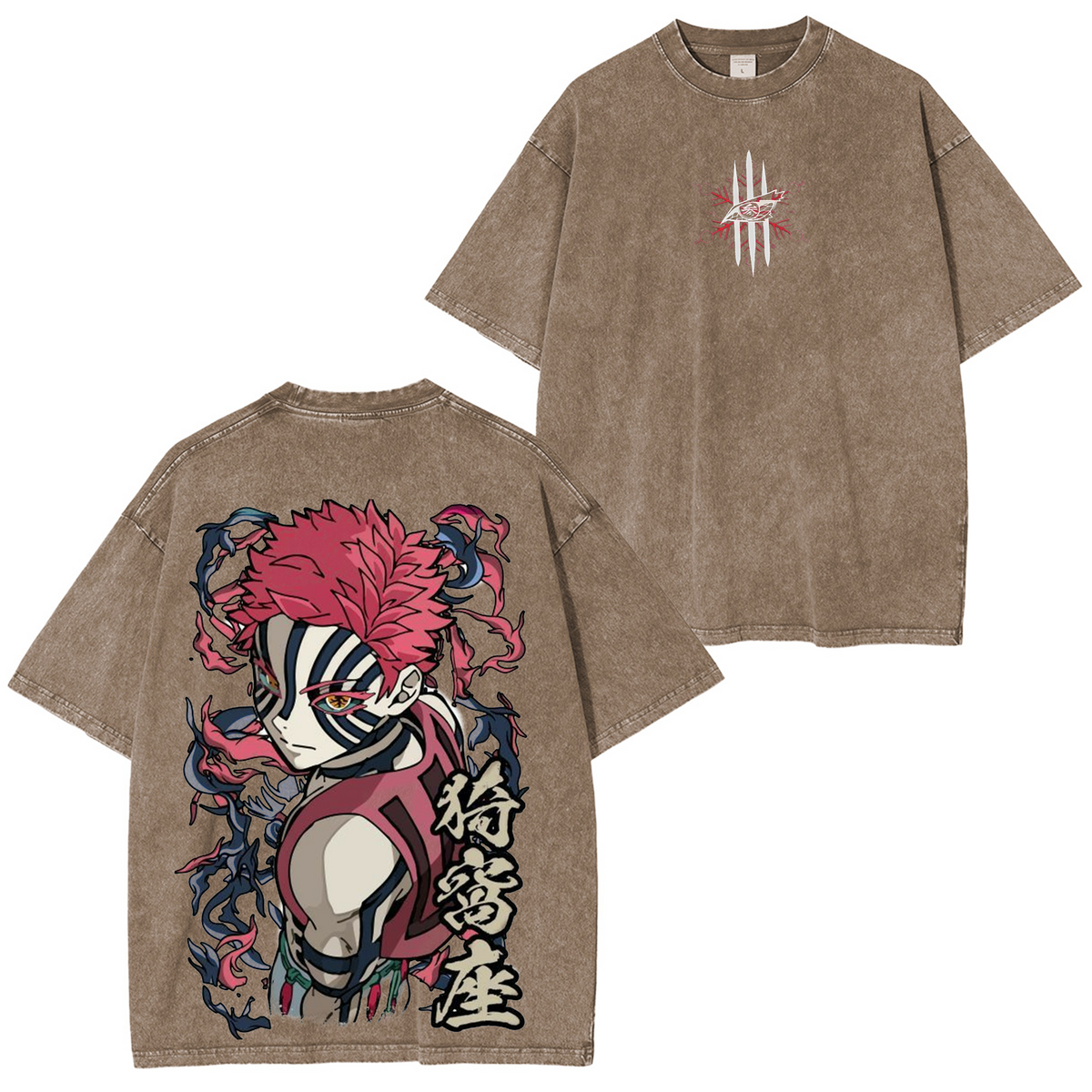 Akaza Demon Slayer Unisex Anime Polera