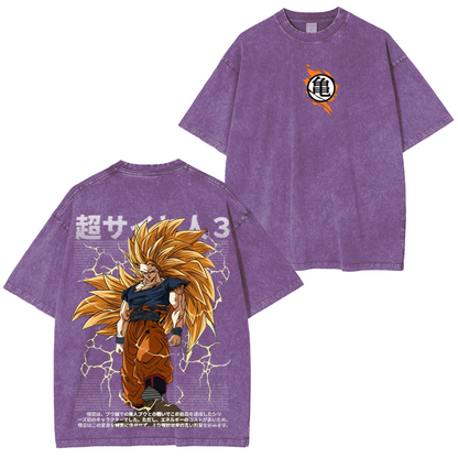 Goku Super Saiyan 3 Vintage Polera Oversize