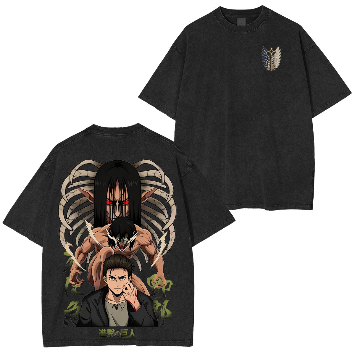Attack on Titan Vintage washed T-shirt/Crewneck/Hoodie