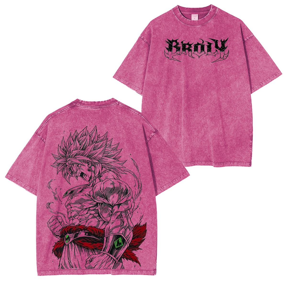 Dragon Ball Z Broly Anime Polera Lavada Vintage