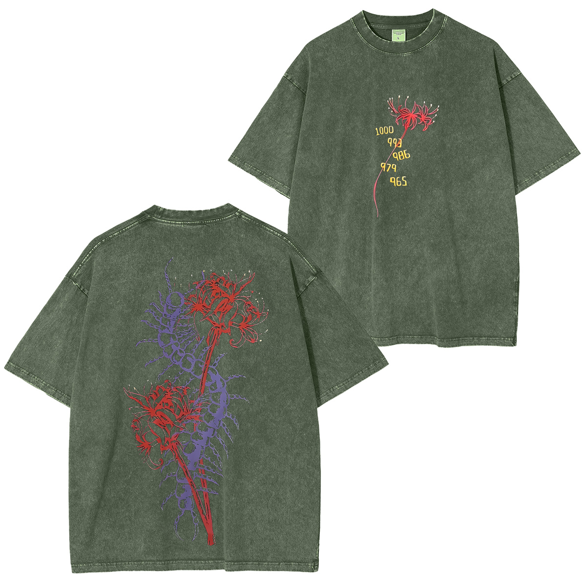 Tokyo Ghoul Acid Wash Oversized Polera Lavada Vintage
