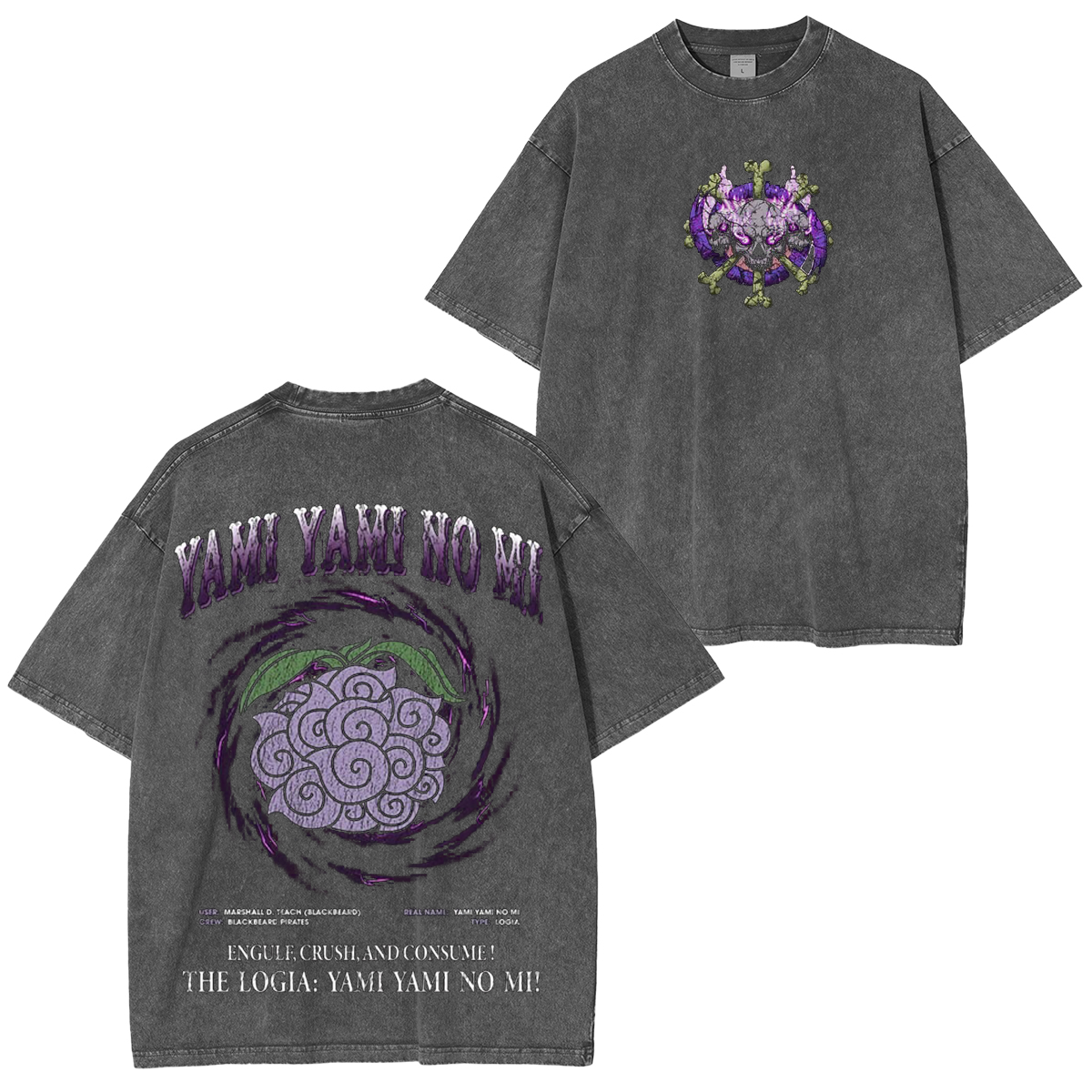 Gomu Gomu No Mi-One Piece Vintage Washed T-shirt/Crewneck/Hoodie