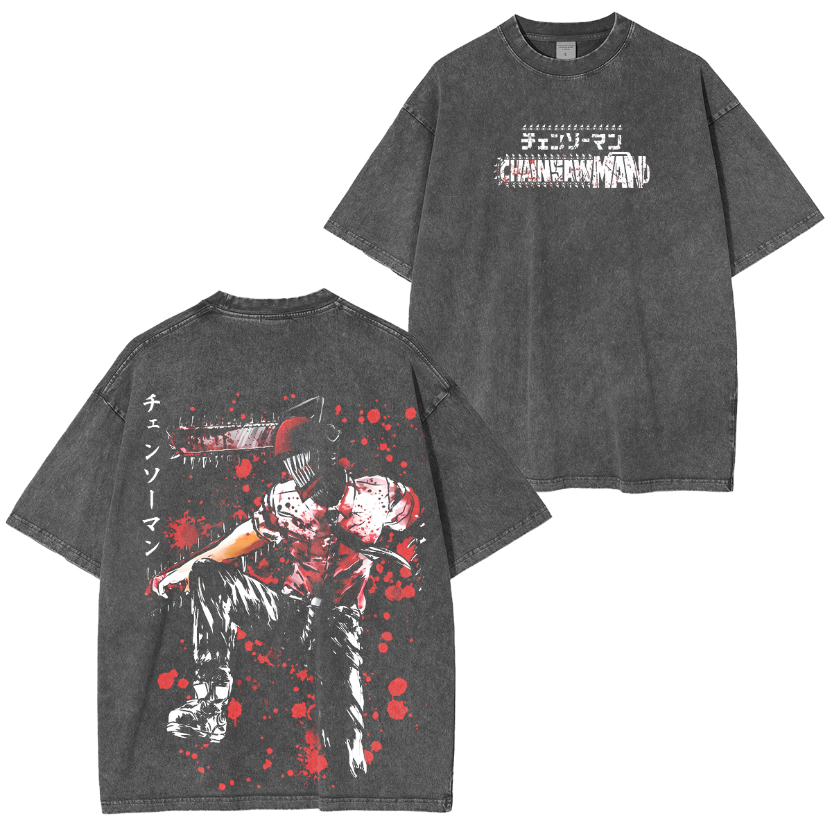 Chainsaw Man Vintage Washed T-shirt/Crewneck/Hoodie