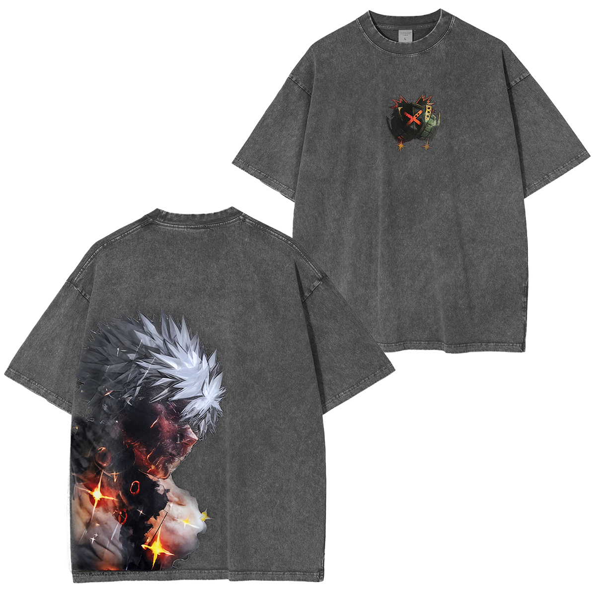 Katsuki Bakugo My Hero Academia Polera Lavada Vintage
