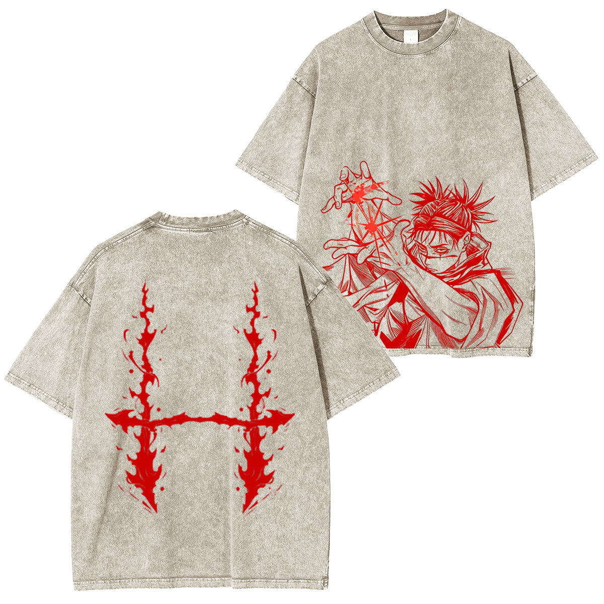 Jujutsu Kaisen : Choso Polera Lavada Vintage