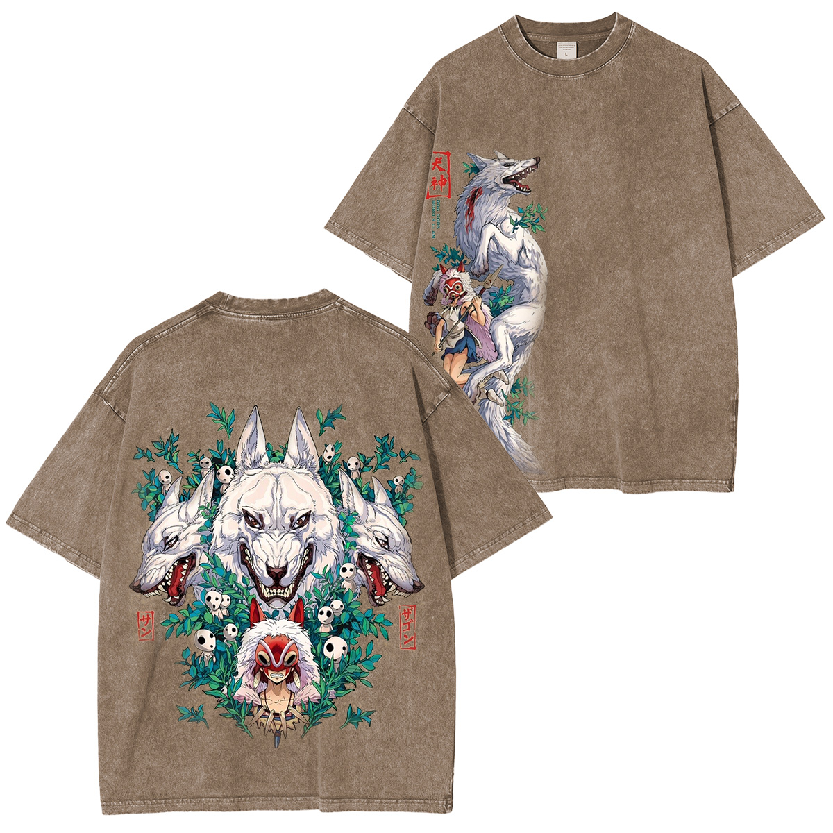 Mononoke Hime Polera Lavada Vintage