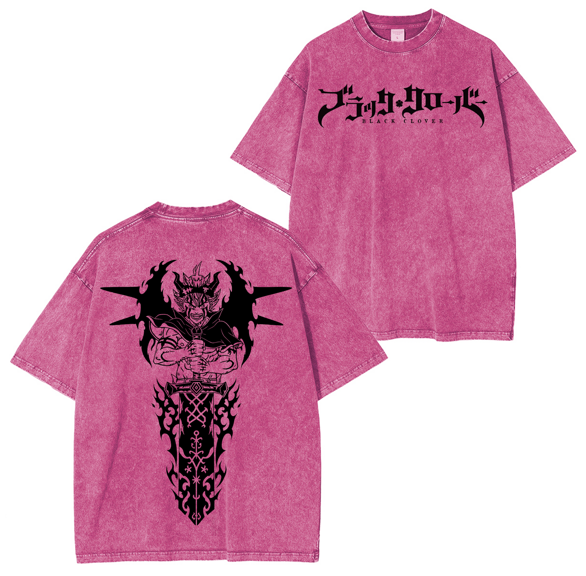 Black Clover Anime Washed T-shirt/Crewneck/Hoodie