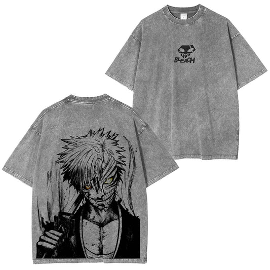 Ichigo Bleach Anime Double Printed Polera Lavada Vintage