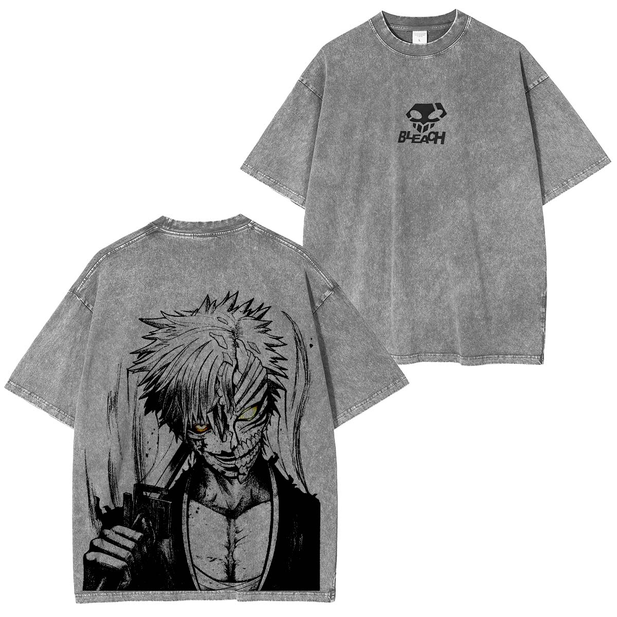 Ichigo Bleach Anime Double Printed Polera Lavada Vintage