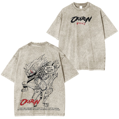 Okarun Dandadan Polera Lavada Vintage