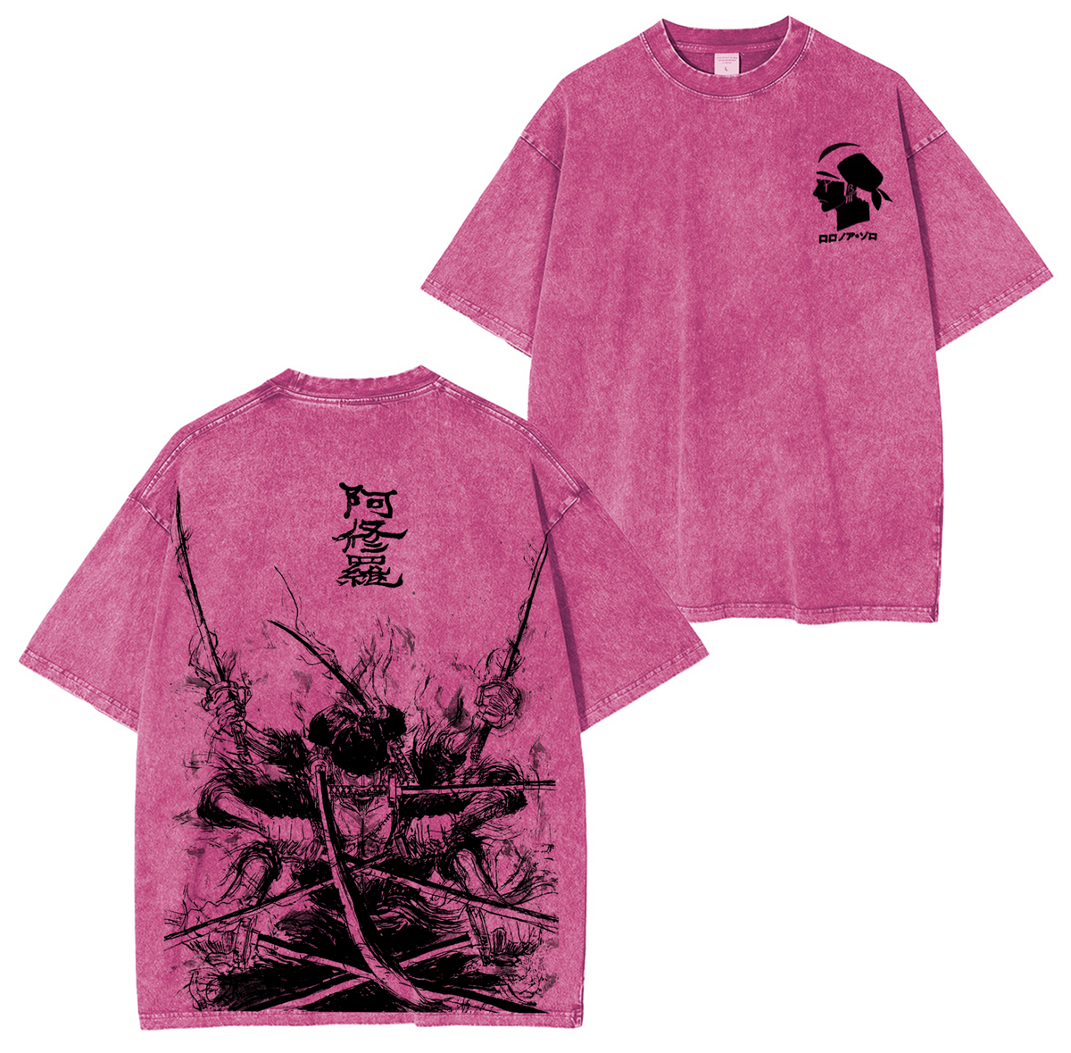 Zoro,One Piece Anime Polera Lavada