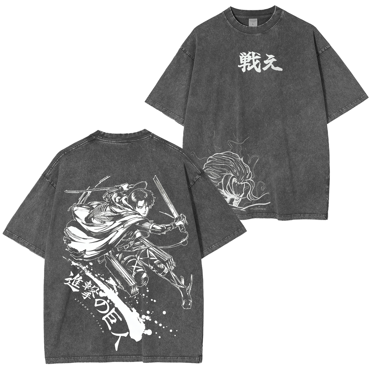 Attack on Titan Anime Polera Lavada