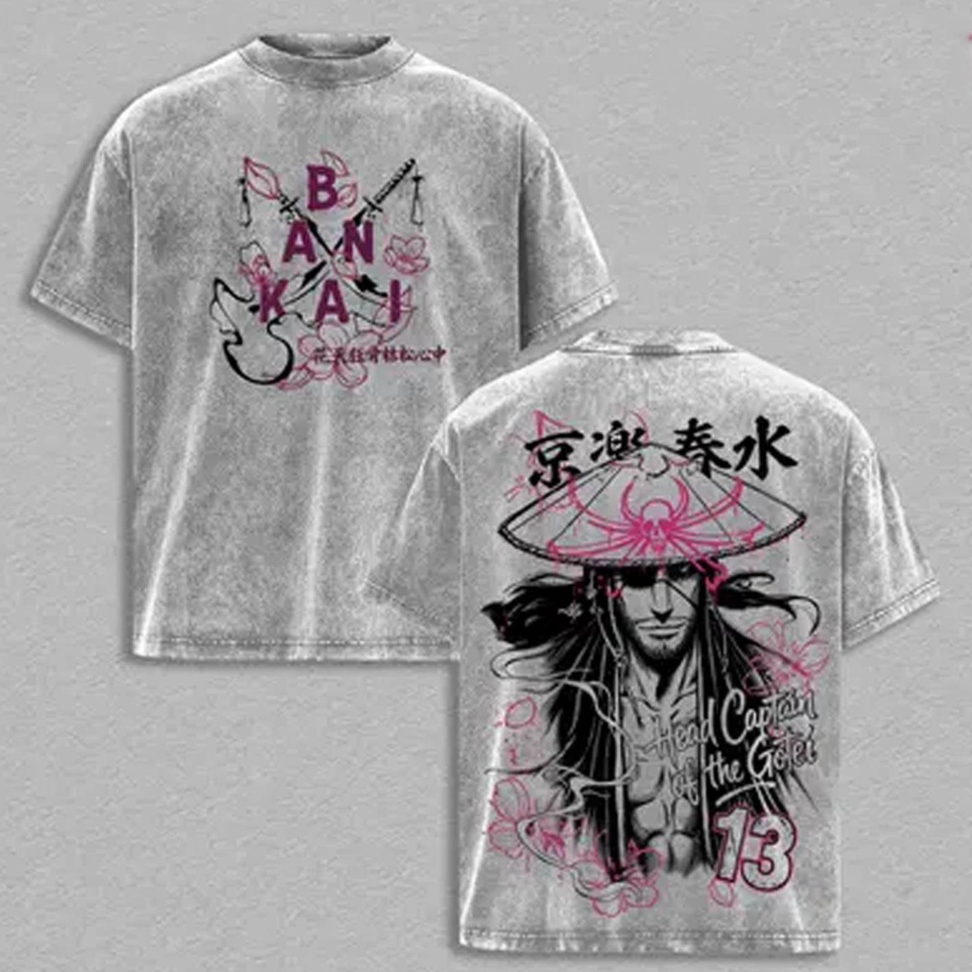 Bleaced Kenpachi Banki Polera Lavada