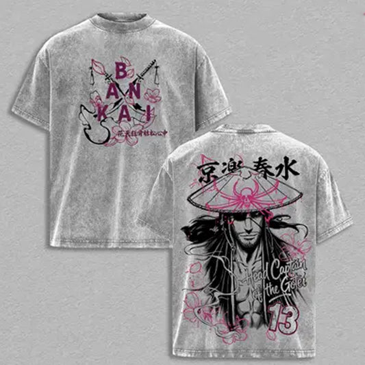 Bleaced Kenpachi Banki Polera Lavada