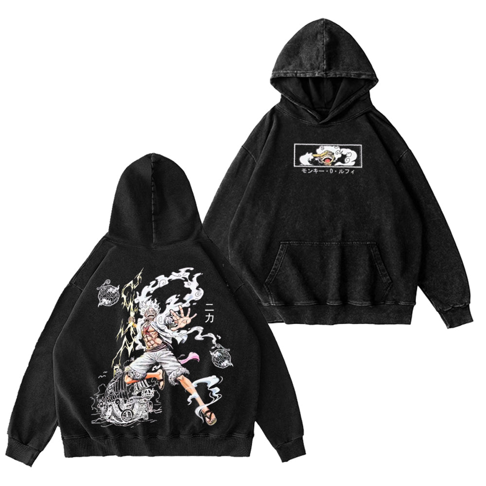 The road to Pirate King starts here Vintage Washed Hooded Sweatshirt
