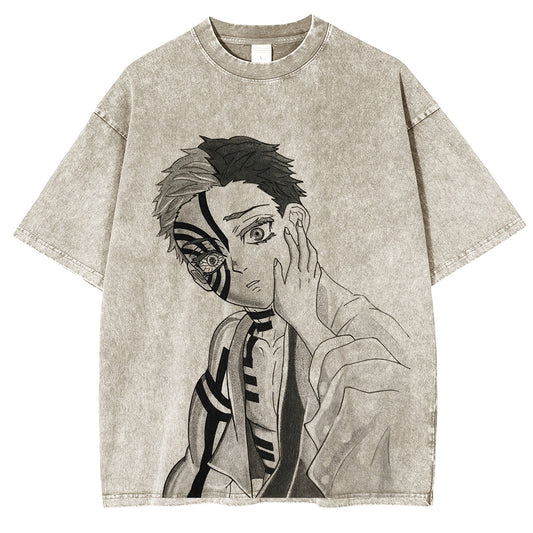 Akaza Demon Slayer Vintage Washed Unisex T-Shirt