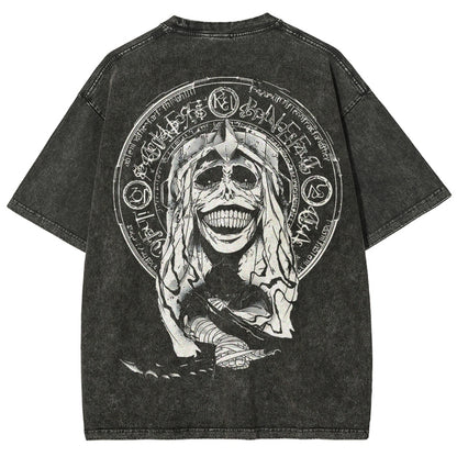 Solo Leveling God Statue Printed Unisex Washed T-Shirt