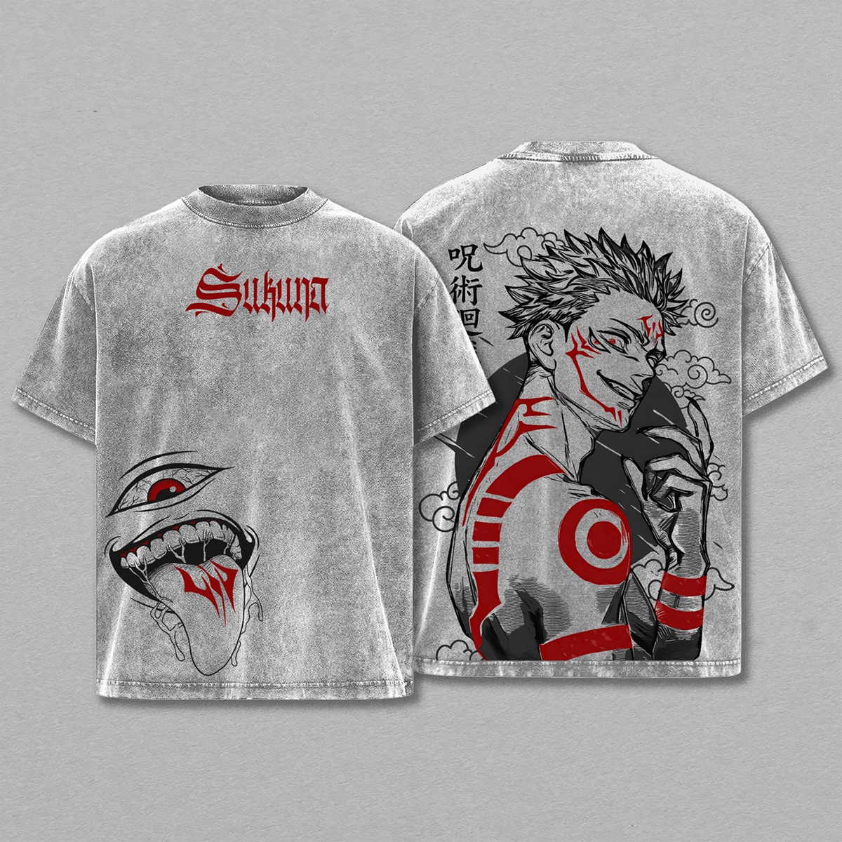 Jujutsu Kaisen Sukuna Washed T-shirt/Crewneck/Hoodie