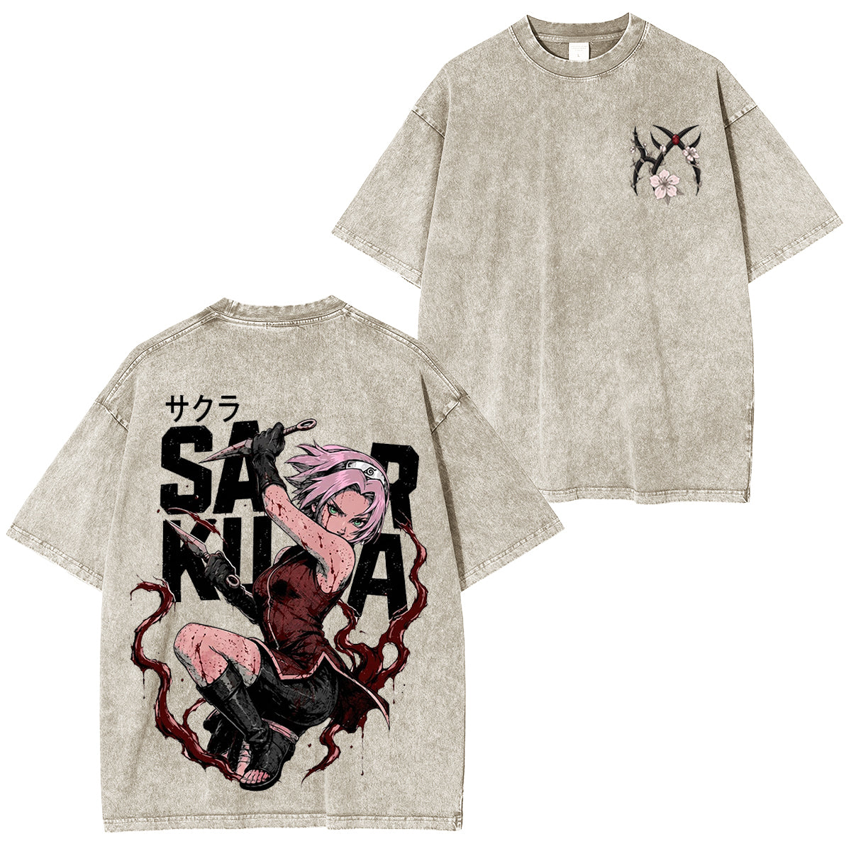 Naruto Sakura Haruno Anime Polera Lavada