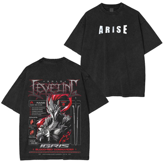 Igris Solo Leveling Vintage washed T-shirt/Crewneck/Hoodie