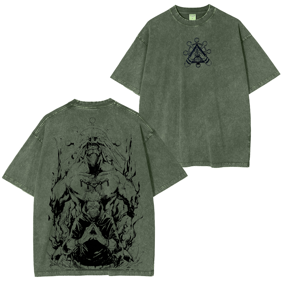 Sukuna & Mahoraga Vintage Washed Unisex Polera