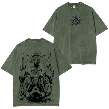 Sukuna & Mahoraga Vintage Washed Unisex Polera