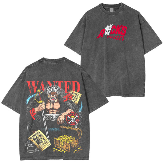 One Piece anime ：Rocks Pirates Vintage washed T-shirt/Crewneck/Hoodie