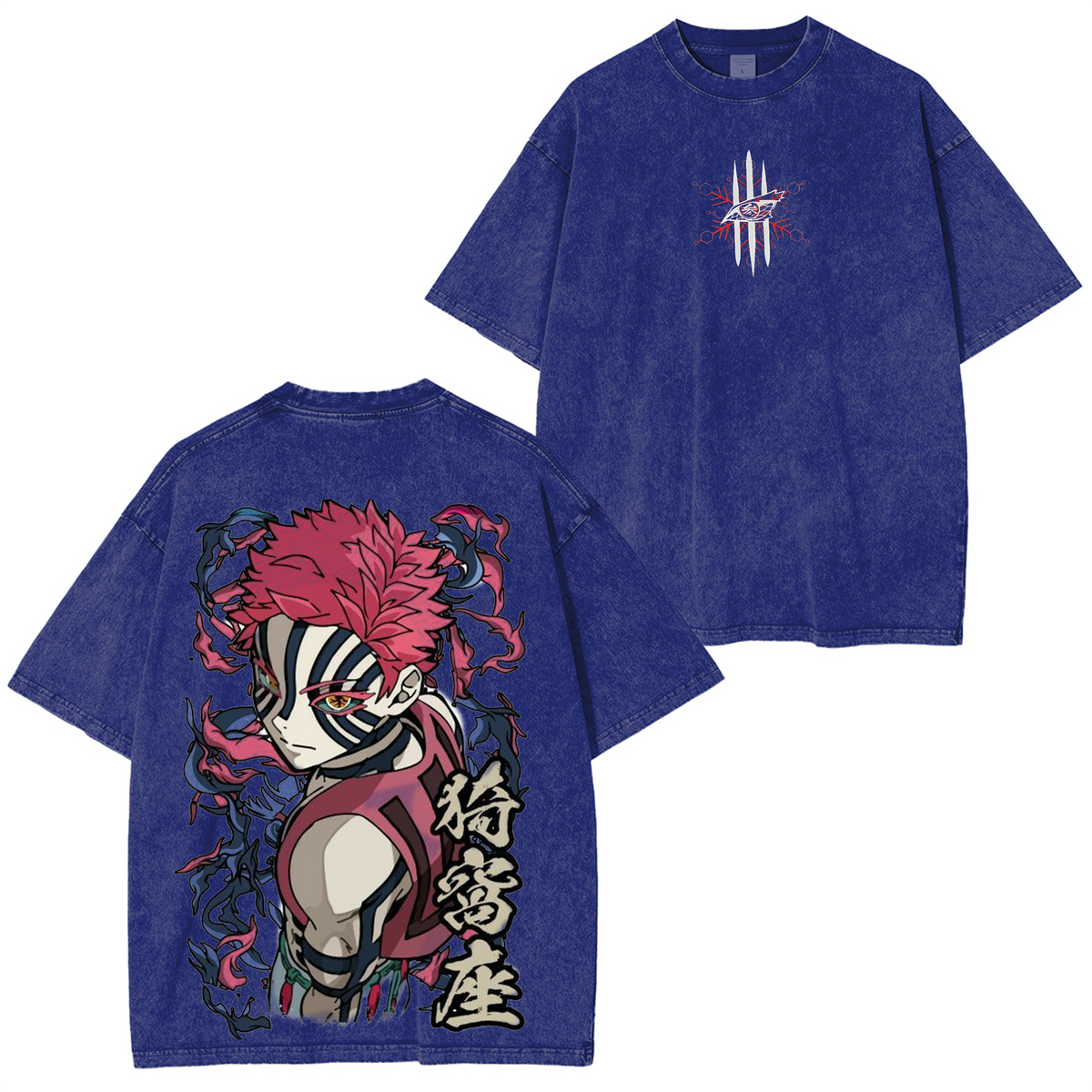Akaza Demon Slayer Unisex Anime Polera