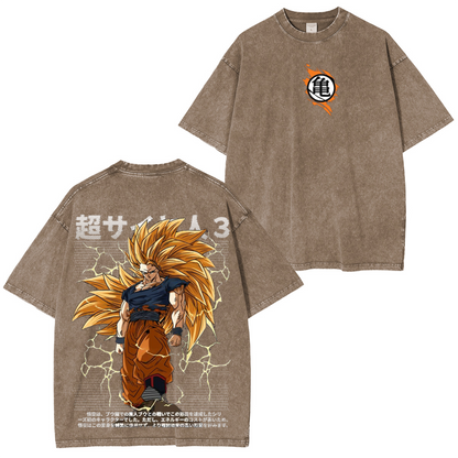 Goku Super Saiyan 3 Vintage Polera Oversize