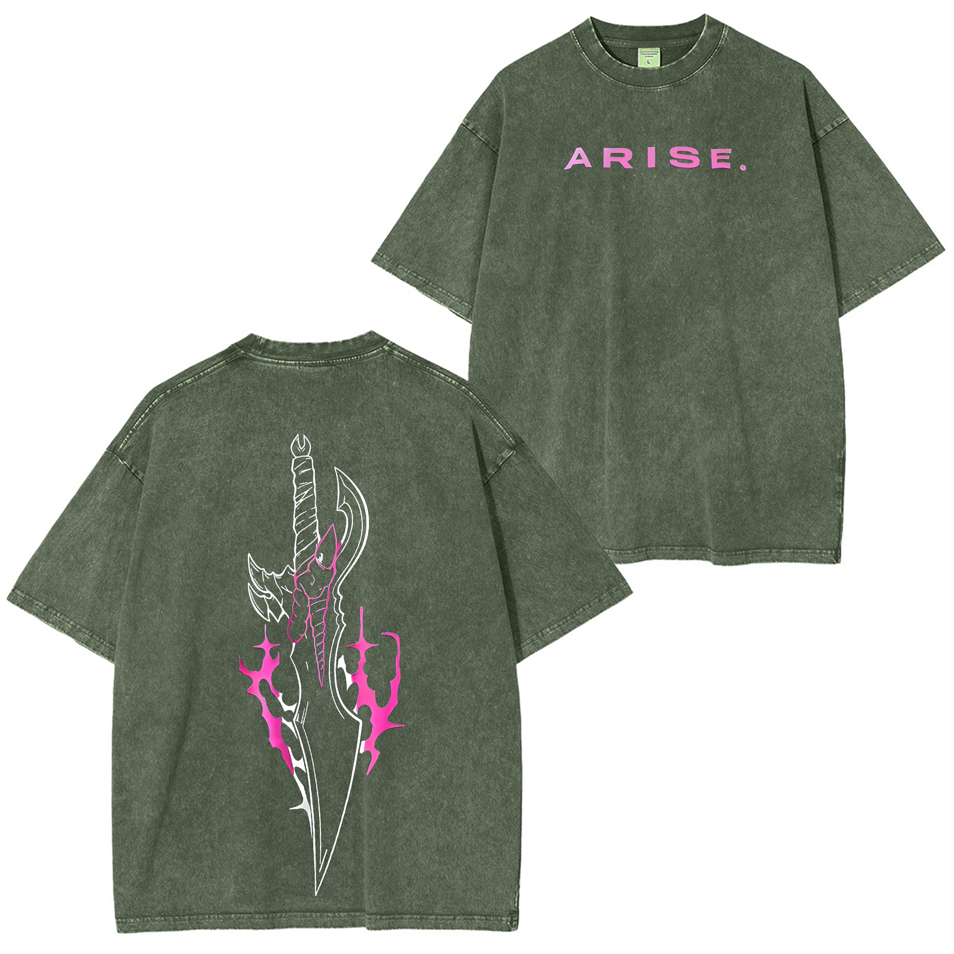 Solo Leveling Oversize Unisex Washed T-Shirt