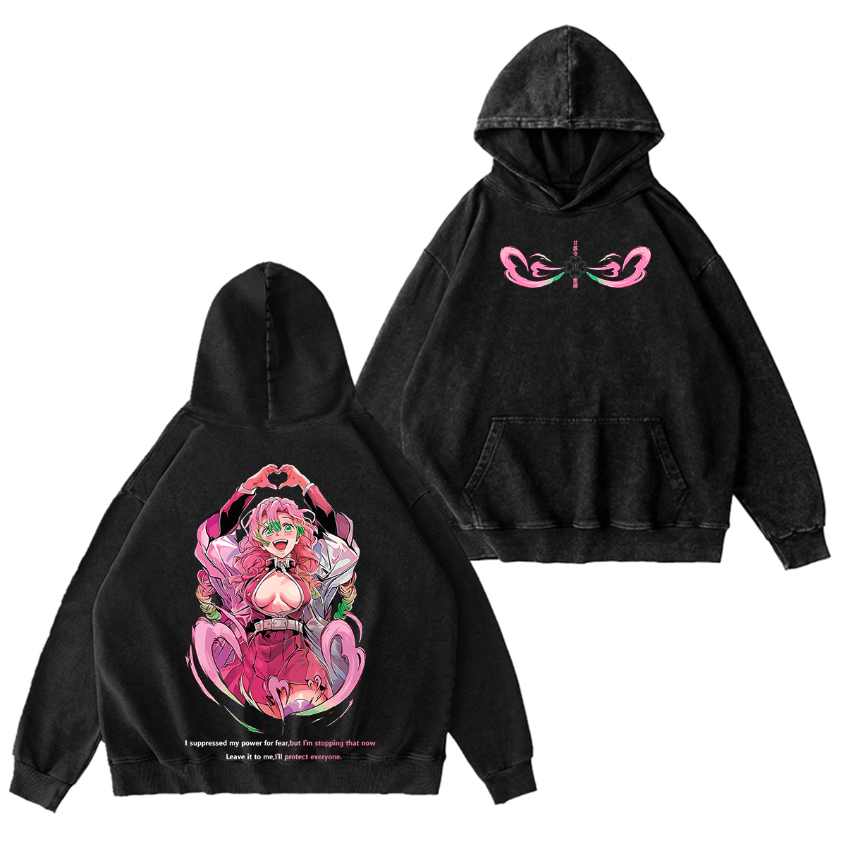 Demon Slayer Anime Vintage Unisex Hooded Sweatshirt