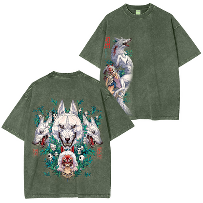 Mononoke Hime Polera Lavada Vintage