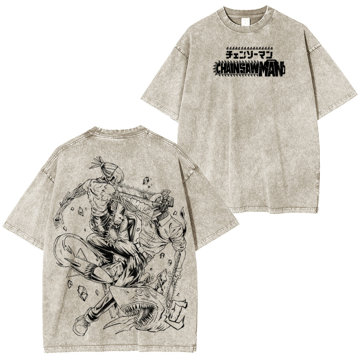 Chainsaw Man Vintage Washed T-shirt/Crewneck/Hoodie
