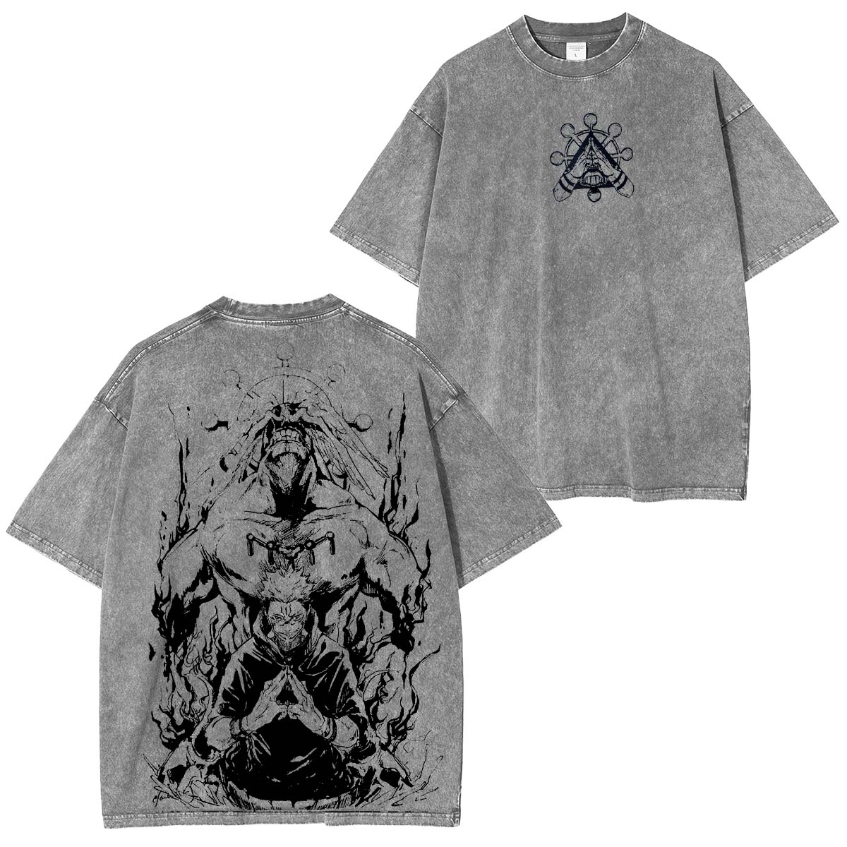 Sukuna & Mahoraga Vintage Washed Unisex Polera