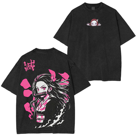 Kamado Nezuko Demon Slayer Washed T-shirt/Crewneck/Hoodie