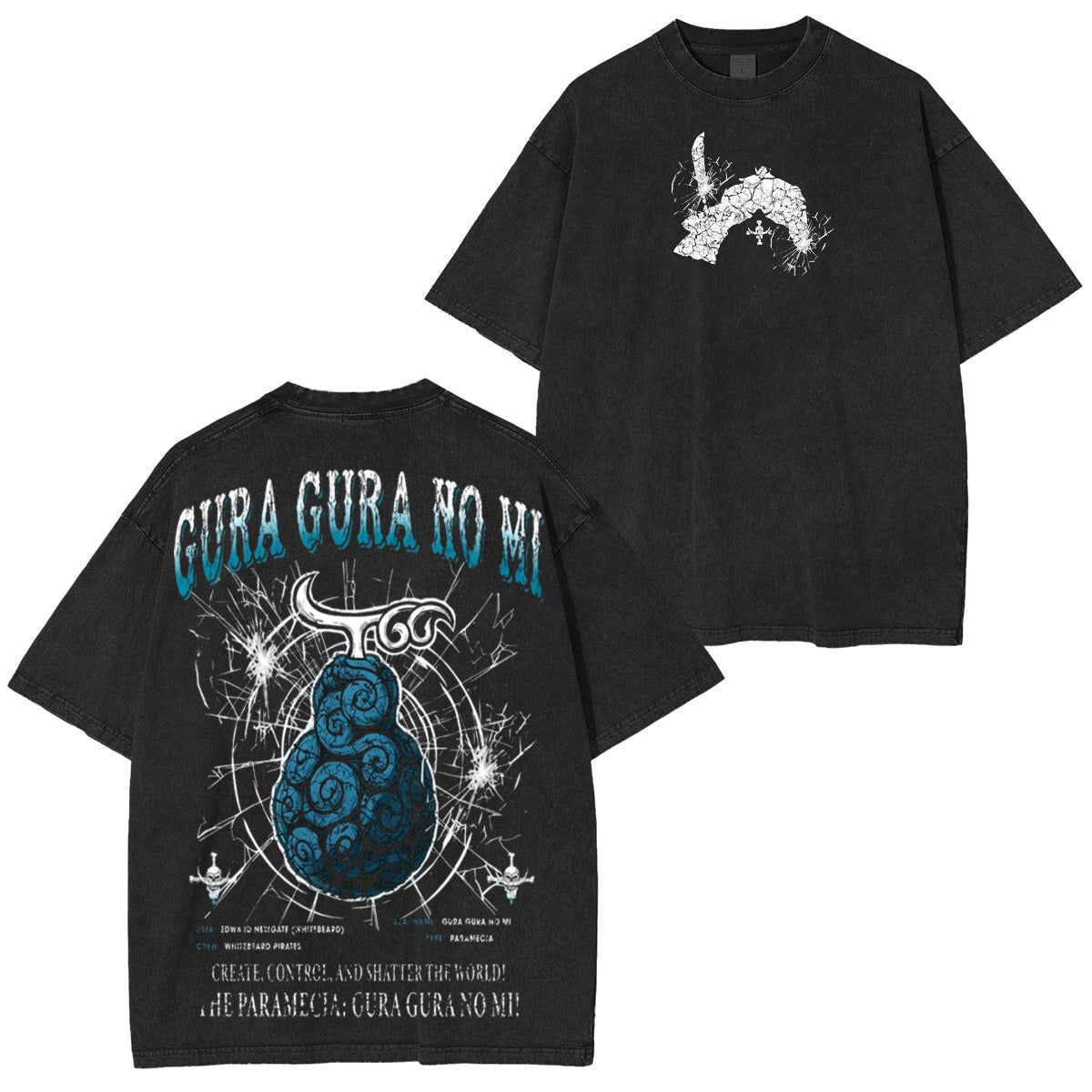 Gura Gura no Mi One Piece Washed T-shirt/Crewneck/Hoodie